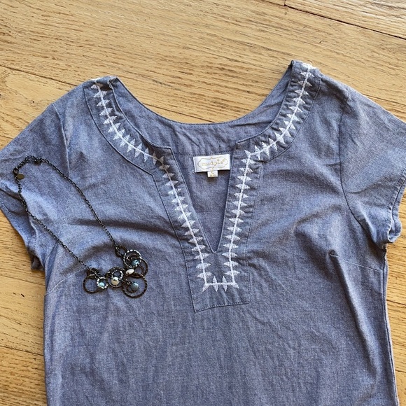 Mud Pie Dress Isle Chambray Shift - Picture 4 of 9